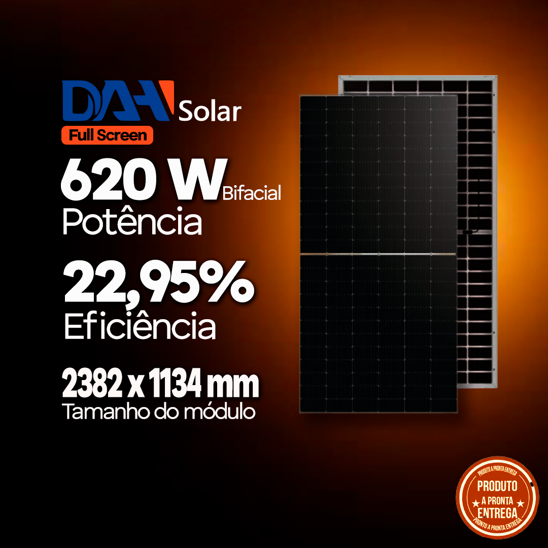 Dah 620w Full Screen Bifacial/DHN-66Z16/DG/FS - Maxsul - Energia Solar